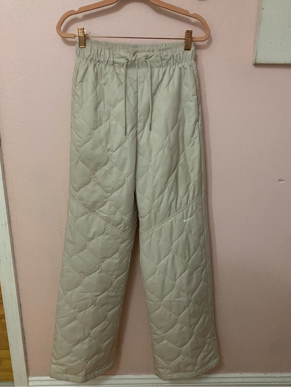 Nike Cream Color Quilted Pants